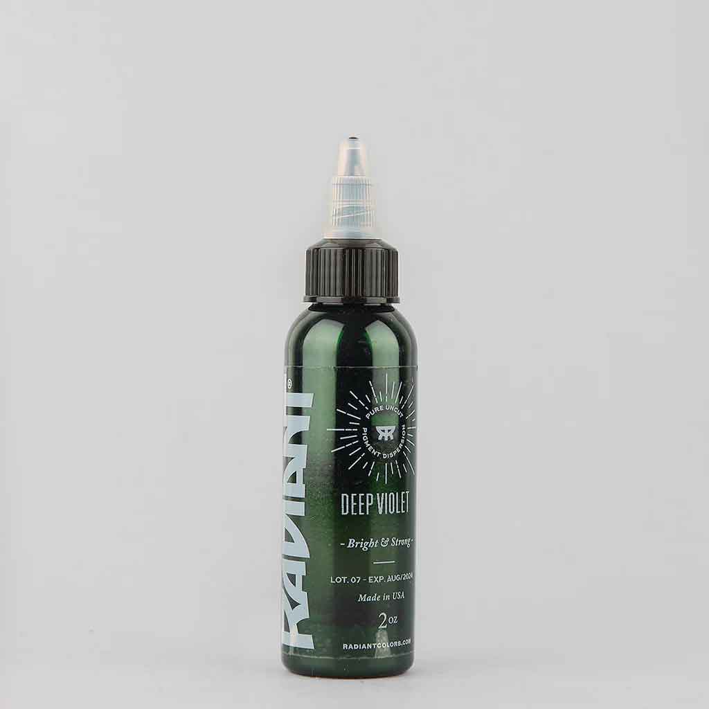 Premium Deep Violet Radiant Tattoo Ink - 1 oz Bottle for Professional Tattoo Artists | Vibrant Long-Lasting Color | Ideal for Sleeves, Cover-Ups & Fine Line Work