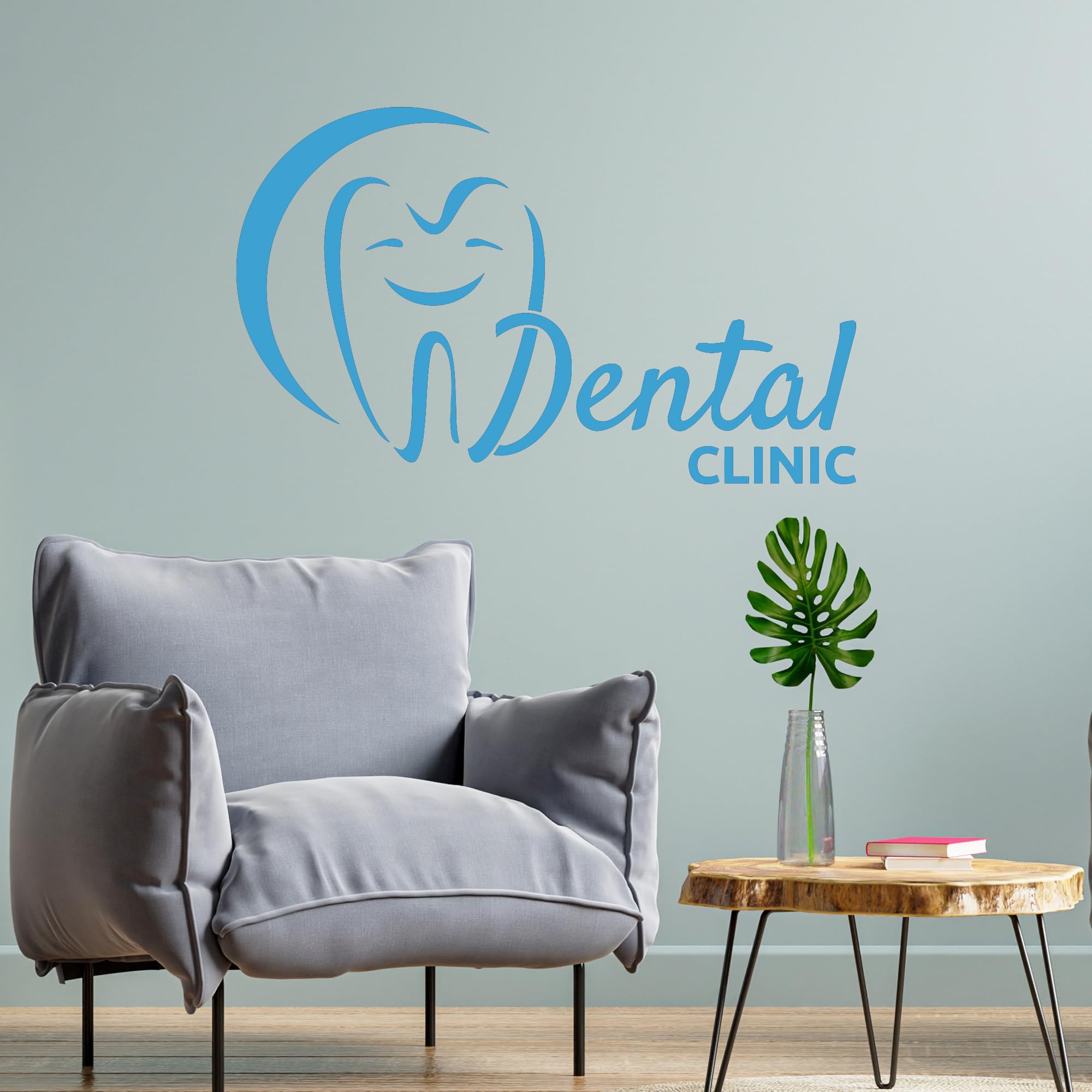 Dental Care Vinyl Wall Decal - Healthy Teeth Design for Dentist Clinic & Home Decor (Black, Large Size) | Perfect for Kids' Rooms, Dental Offices & Educational Spaces