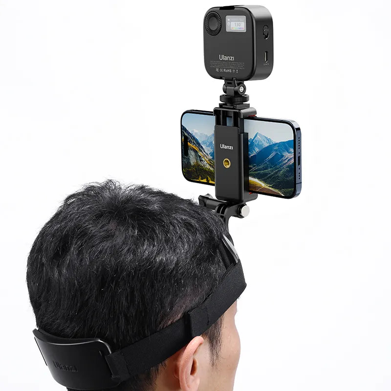 Ulanzi CM027 Go Quick II Head Strap Mount for GoPro, Action Camera & Smartphone - Adjustable & Secure Hands-Free Recording for Vlogging, Cycling, Hiking & Outdoor Adventures