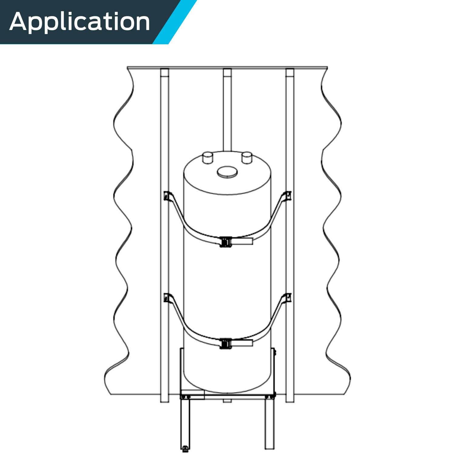 HoldRite QB-50-F Soft QuickBelt for 80 Gallon Water Heater - Secure Strapping Solution for Easy Installation & Maintenance - Perfect for Basement, Garage & Utility Room Water Heater Support