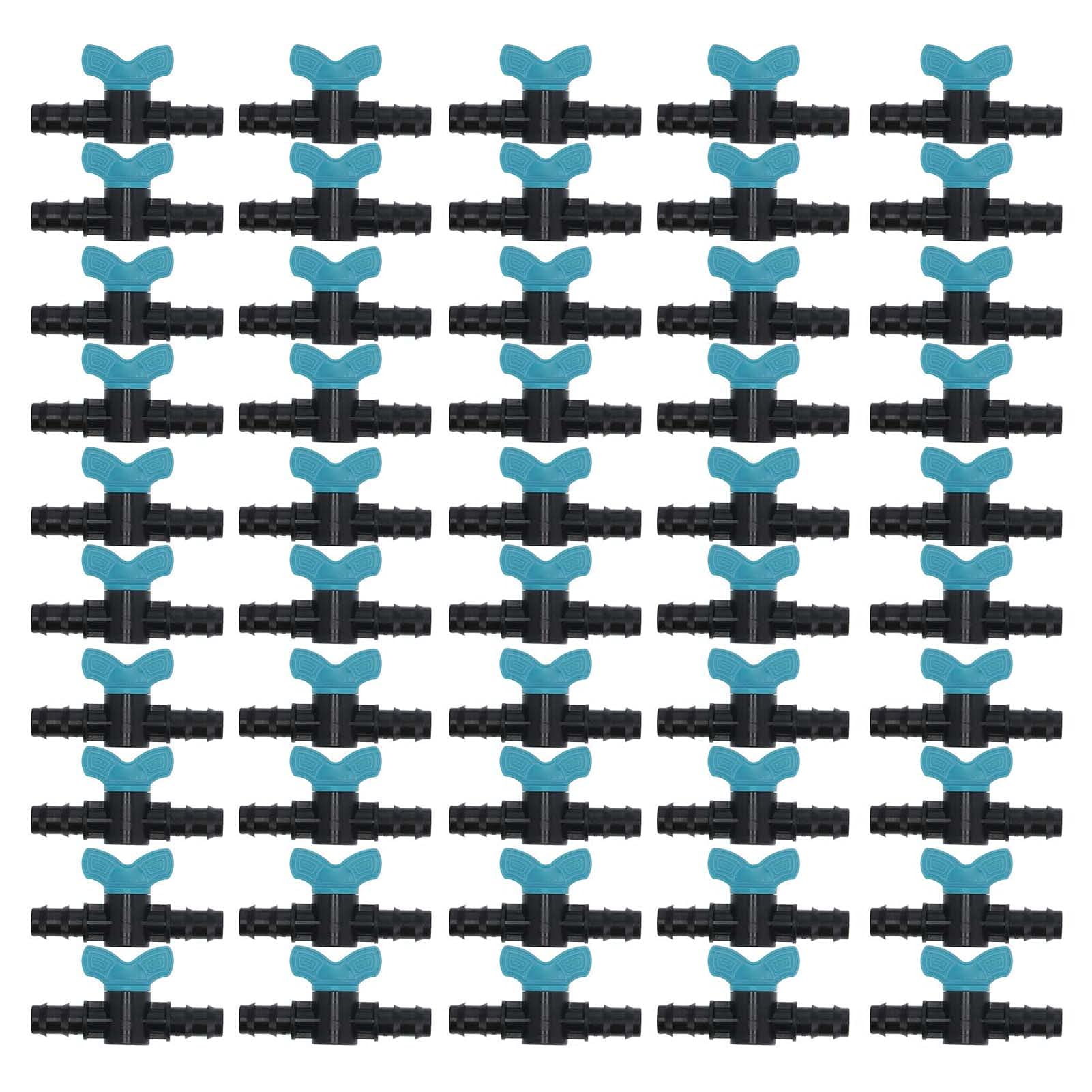 50Pcs 12mm Irrigation Switch Valve - Easy to Install, Corrosion-Resistant Garden Hose Shut Off Valve for Watering System | Perfect for Lawn, Flower Beds & Drip Irrigation