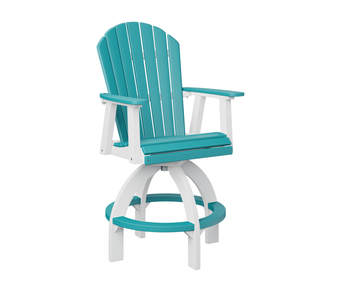 Berlin Gardens Comfo Back Swivel Bar Chair - Adjustable Height Counter Stool for Kitchen Island, Breakfast Nook & Home Bar - Comfortable Swivel Seat with Back Support