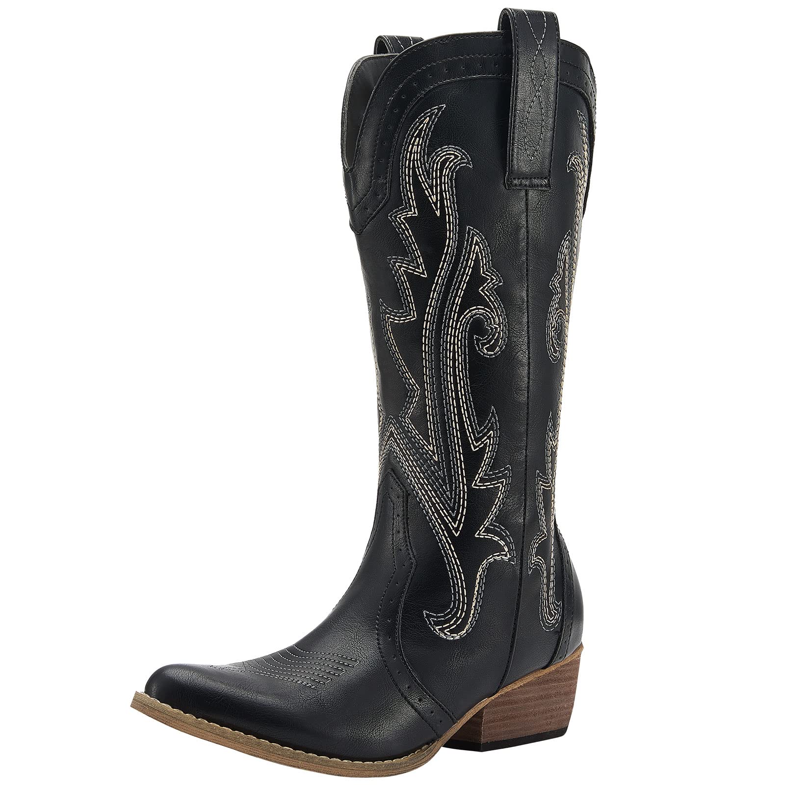 HISEA Women's Western Cowboy Boots - Pointed Toe Cowgirl Boots for Fashion & Riding | Perfect for Country Dancing, Rodeos & Casual Outfits