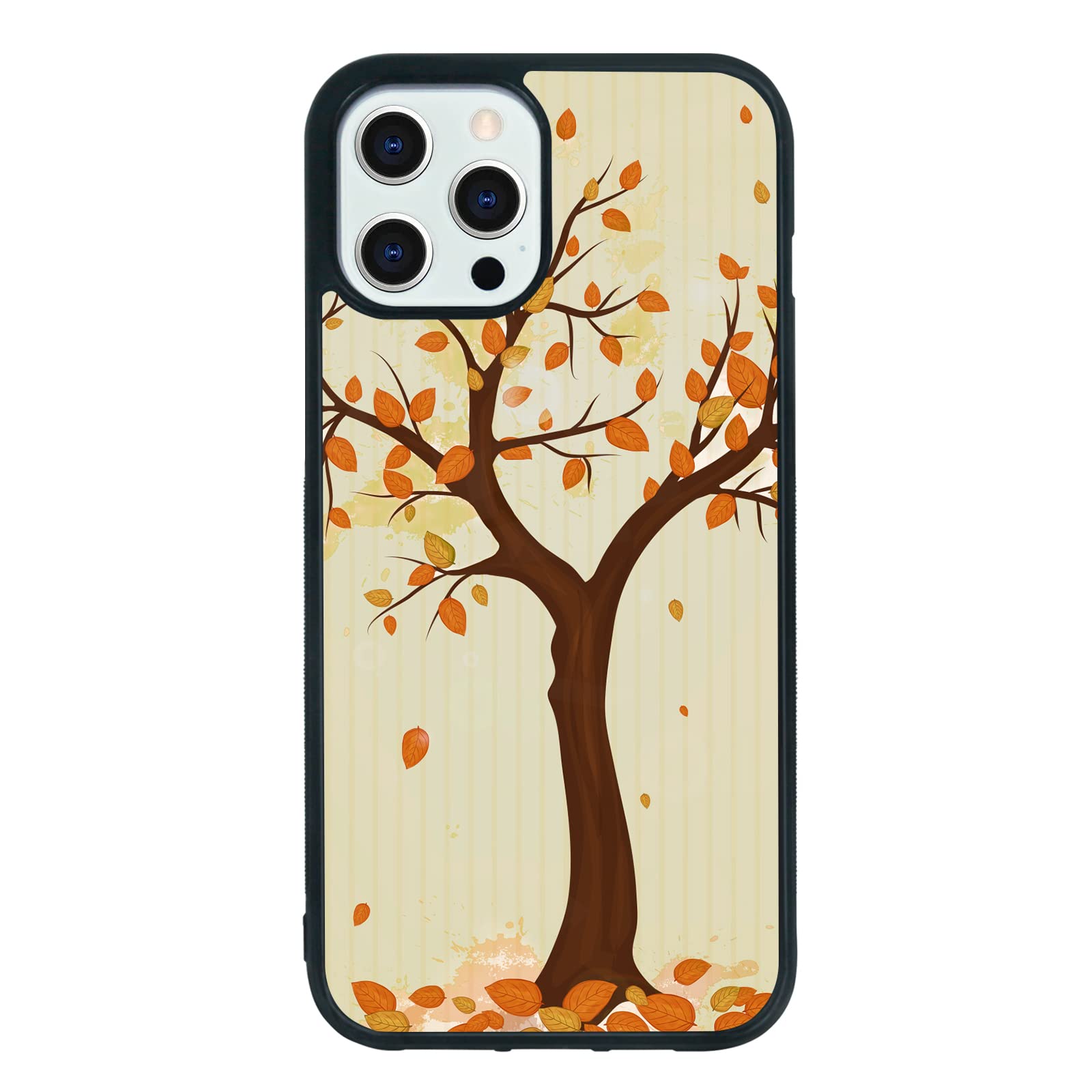 Shockproof Autumn Leaves Phone Case for iPhone 13 Pro Max 6.7 Inch - Cute Fall Design Protective TPU Aluminum Cover for Women & Men | Perfect for Outdoor Adventures and Seasonal Style