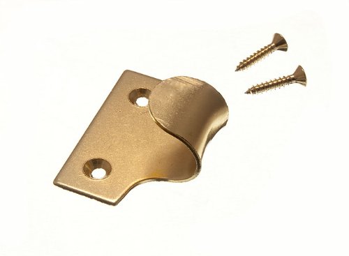 48 Pack Vintage Sash Window Lift Pull Handles - Solid Brass Plated with Mounting Screws - Classic Home Restoration Hardware for Victorian & Colonial Style Windows