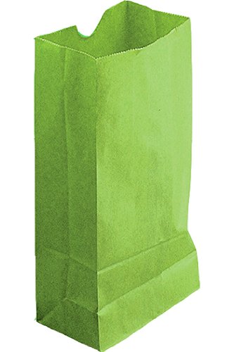 OfficeTop Colored Craft Bags - Lime Green | Eco-Friendly Paper Gift Bags for Party Favors, Wedding Decorations & DIY Projects