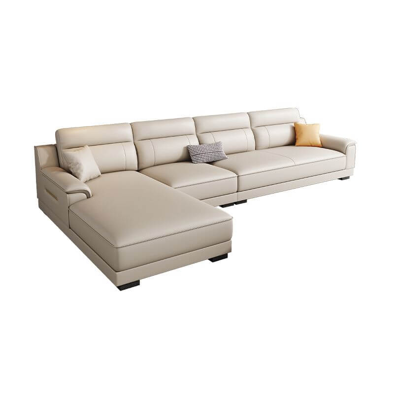 L-Shaped Left-Facing Reclining Sofa with Hidden Support - Modern Living Room Furniture for Relaxation & Entertainment