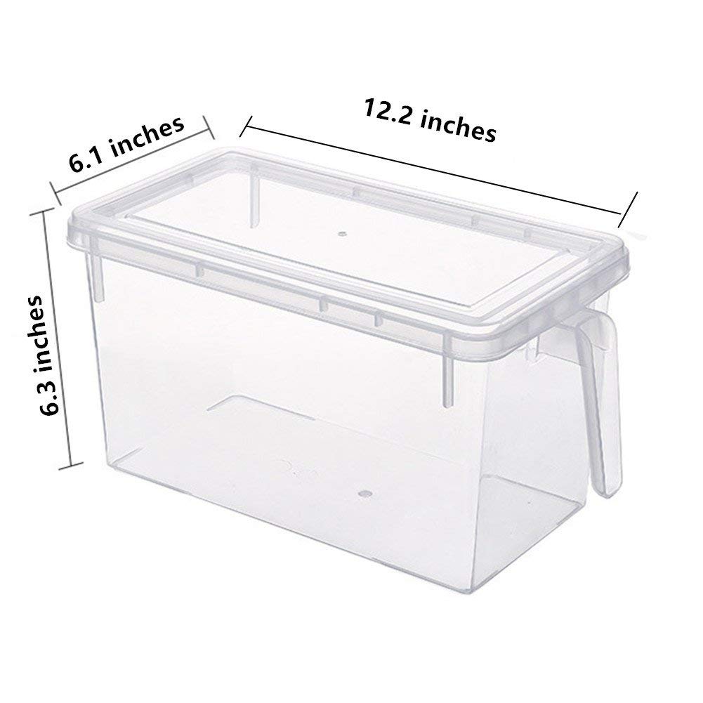 Stackable Plastic Food Storage Containers with Lids - 4-Pack Square Kitchen Organizers for Refrigerator | Perfect for Fruits, Vegetables, Meat & Eggs | BPA-Free, Space-Saving Pantry & Meal Prep Solution (Pink)
