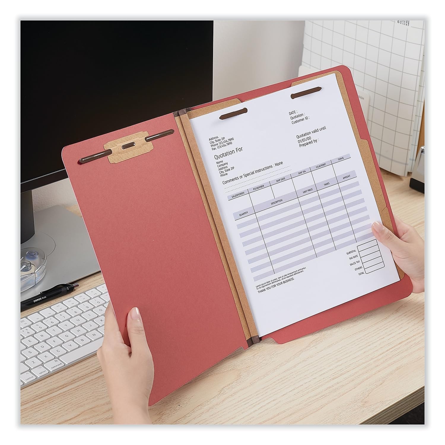 Universal 10320 Pressboard End Tab Folders - Letter Size (UNV10320) - Office File Organizer for Documents, Papers, and Records - Perfect for Filing, School, and Business Use