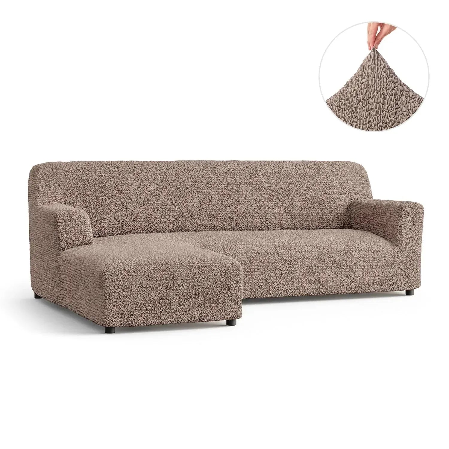 L-Shaped Sofa Slipcover with Left Chaise - Soft Microfiber Stretchable Couch Cover - Perfect for Living Room, Sectional Sofa Protection & Home Decor Upgrade