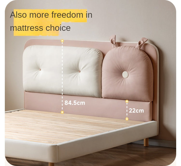 Organic Soft Leather Kids Rabbit Bed - Cozy & Safe for Baby's Nursery, Toddler Room, or Playtime Comfort