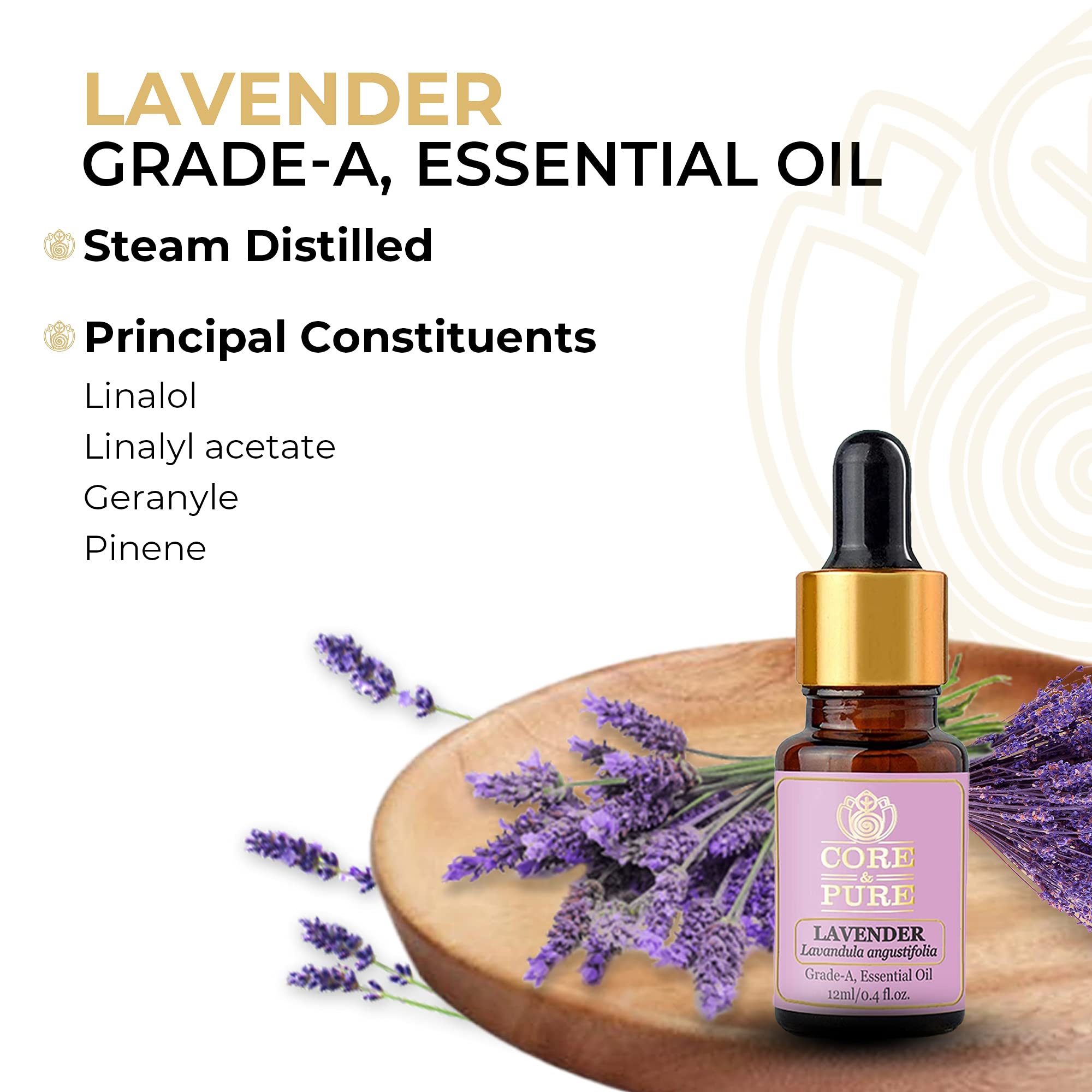 **CORE & PURE Magical Facial Oil Serum & Lavender Grade-A Essential Oil Combo Pack (12 ml Each) - Hydrating, Anti-Aging Skincare for Glowing Skin - Perfect for Night Routine & Aromatherapy**