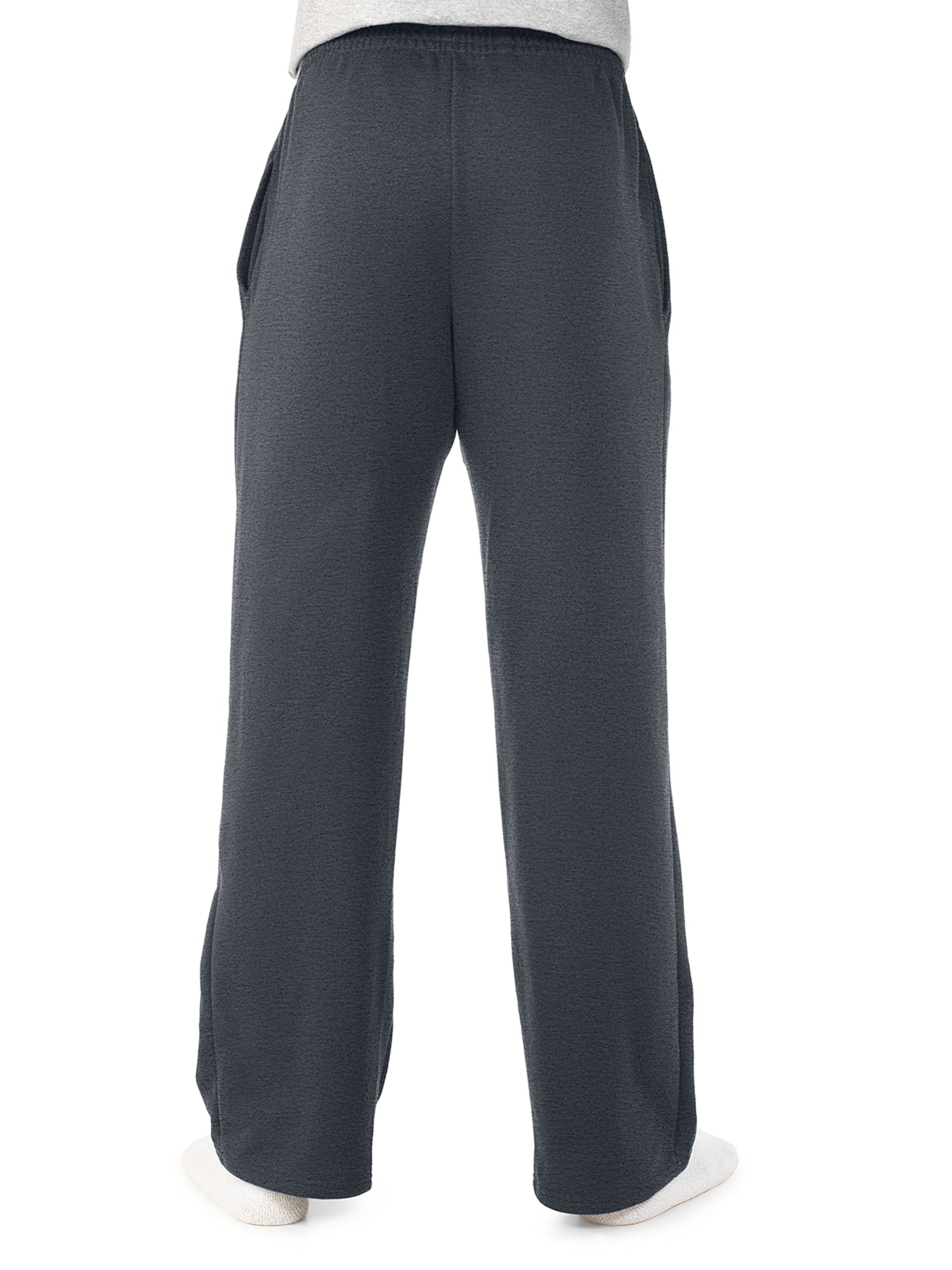 Fruit of the Loom Men's Fleece Sweatpants with Pockets - Open Bottom Joggers for Lounge & Workout - Comfortable Tracksuit Bottoms for Casual Wear, Gym & Home Relaxation
