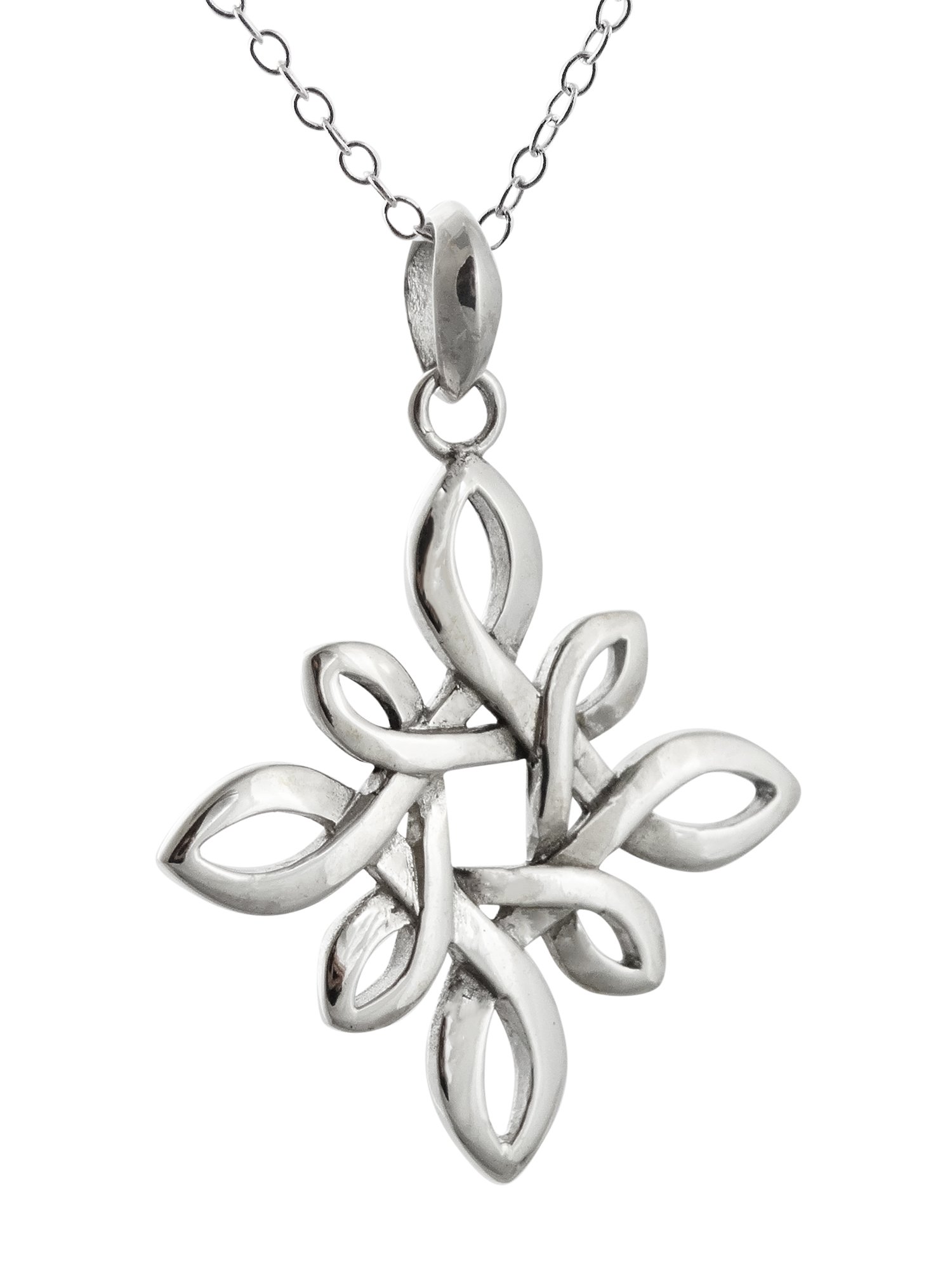 Celtic Knot Sterling Silver Necklace for Women - Elegant Irish Pendant Jewelry Gift for Her | Perfect for St. Patrick's Day, Weddings & Special Occasions