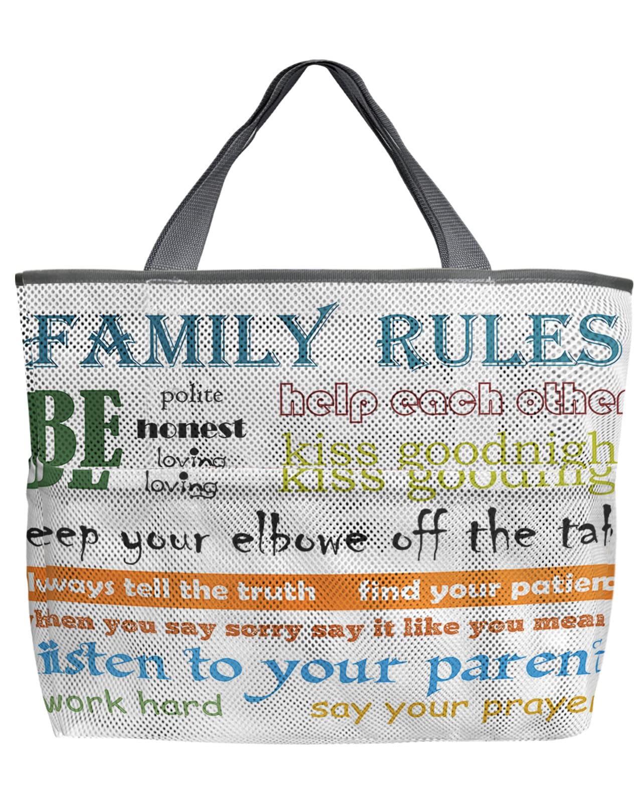 60L Oversize Mesh Beach Tote Bag with Pockets - Quick Dry, Foldable & Lightweight Swim Bag (24