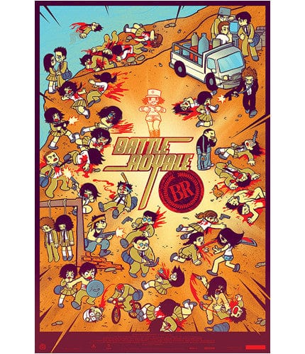 Battle Royale Bryan Lee Omalley & Kevin Tong Limited Edition Art Print Poster - Perfect for Anime Fans, Gaming Rooms & Home Decor
