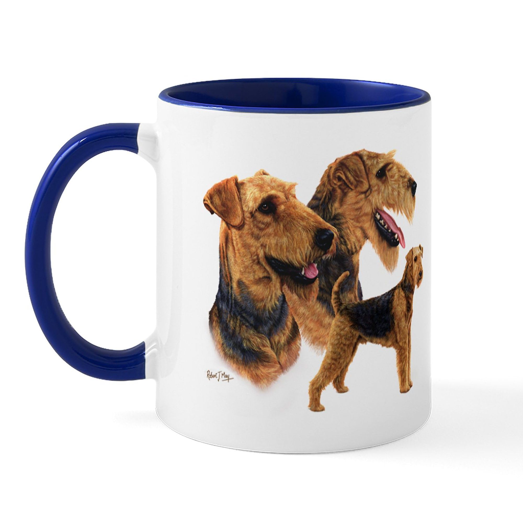 Airedale Terrier Ceramic Coffee Mug 11 oz (325 ml) - Perfect for Tea, Hot Chocolate & Office Use - Funny Dog Lover Gift Idea