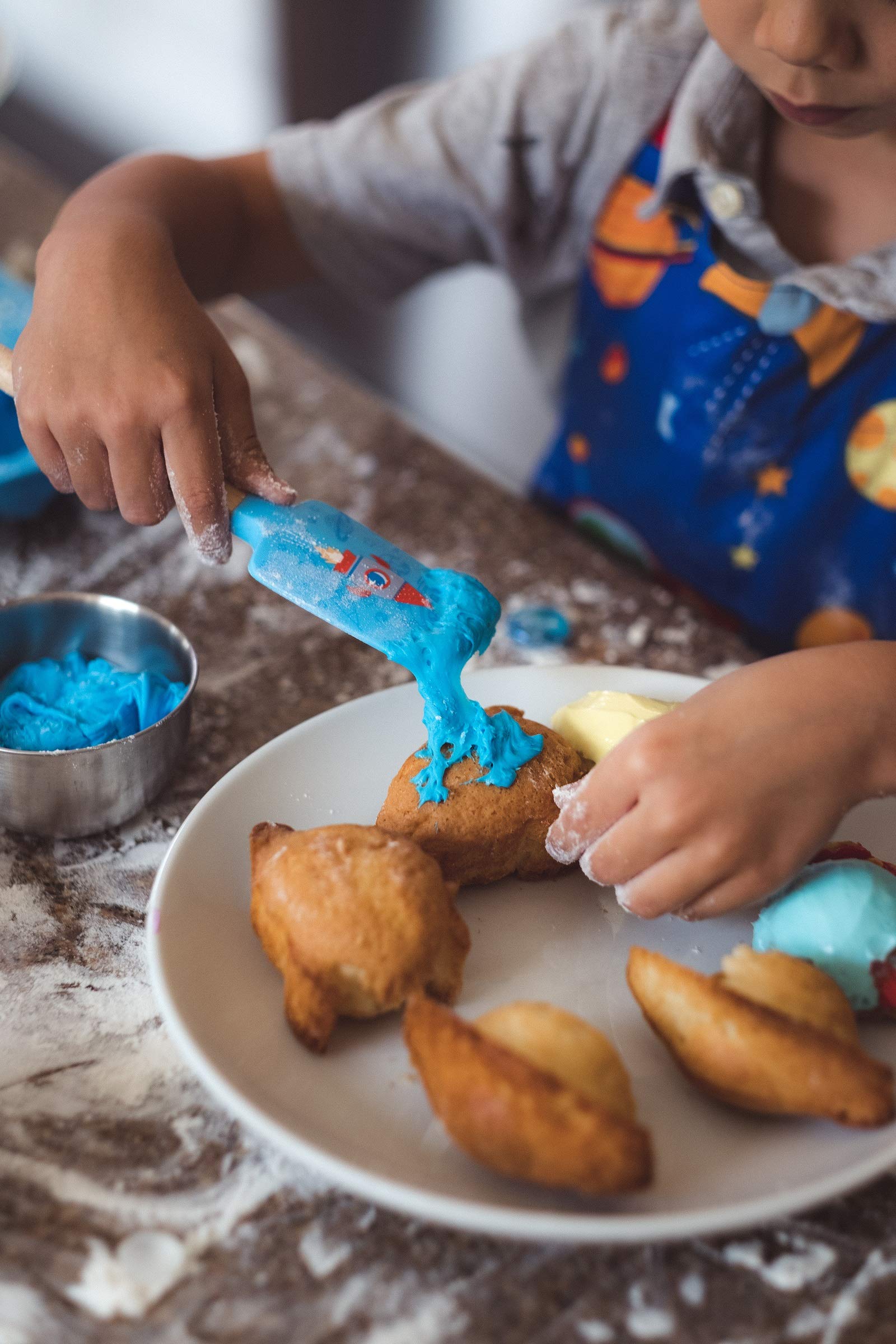Handstand Kitchen Rockets & Planets 15-Piece Ultimate Baking Set with Recipe Book - Perfect for Kids Birthday Parties, Space-Themed Baking Activities & STEM Learning