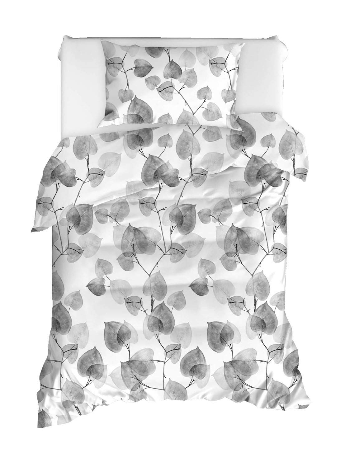 Paradise RANFORCE 100% Cotton Tree Bedding Set - Twin Size Leaf Pattern Quilt & Duvet Cover Set for Kids, Reversible Design with Matching Comforter (3-Piece) - Perfect for Children's Bedroom, Nursery Decor & Nature-Themed Room Makeover