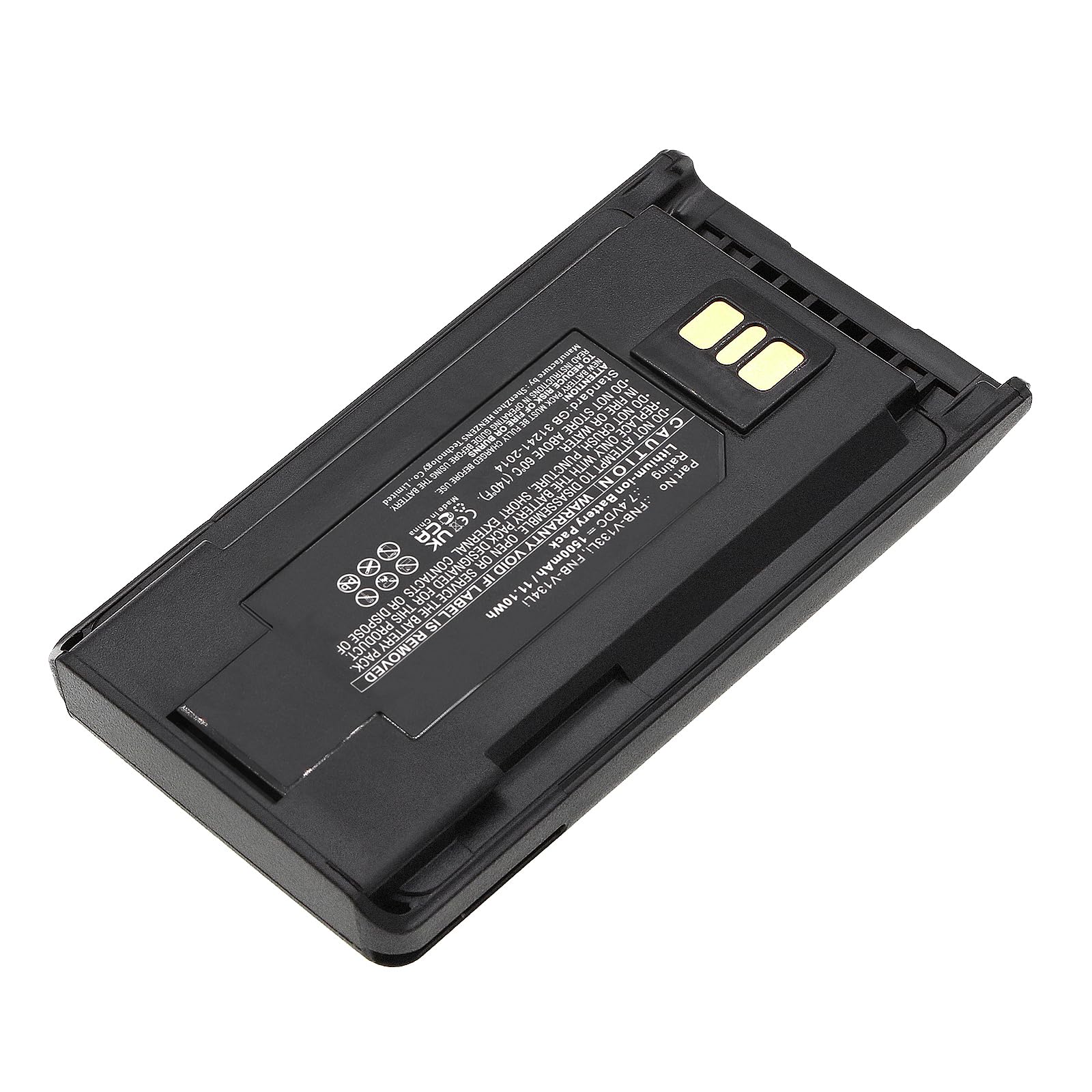 Synergy Digital 2-Way Radio Battery - 1500mAh Li-ion 7.4V Replacement for Vertex VX-459 & Motorola FNB-V133Li - Long Lasting Power for Emergency Communication, Construction & Outdoor Activities
