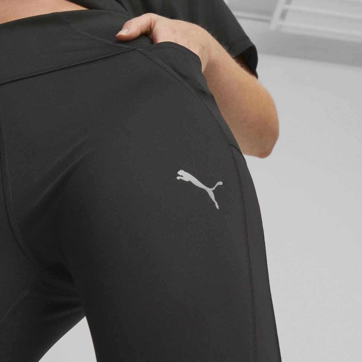 PUMA Women's EVOSTRIPE High Waist Black Workout Tights - Yoga, Running & Gym Leggings for Women