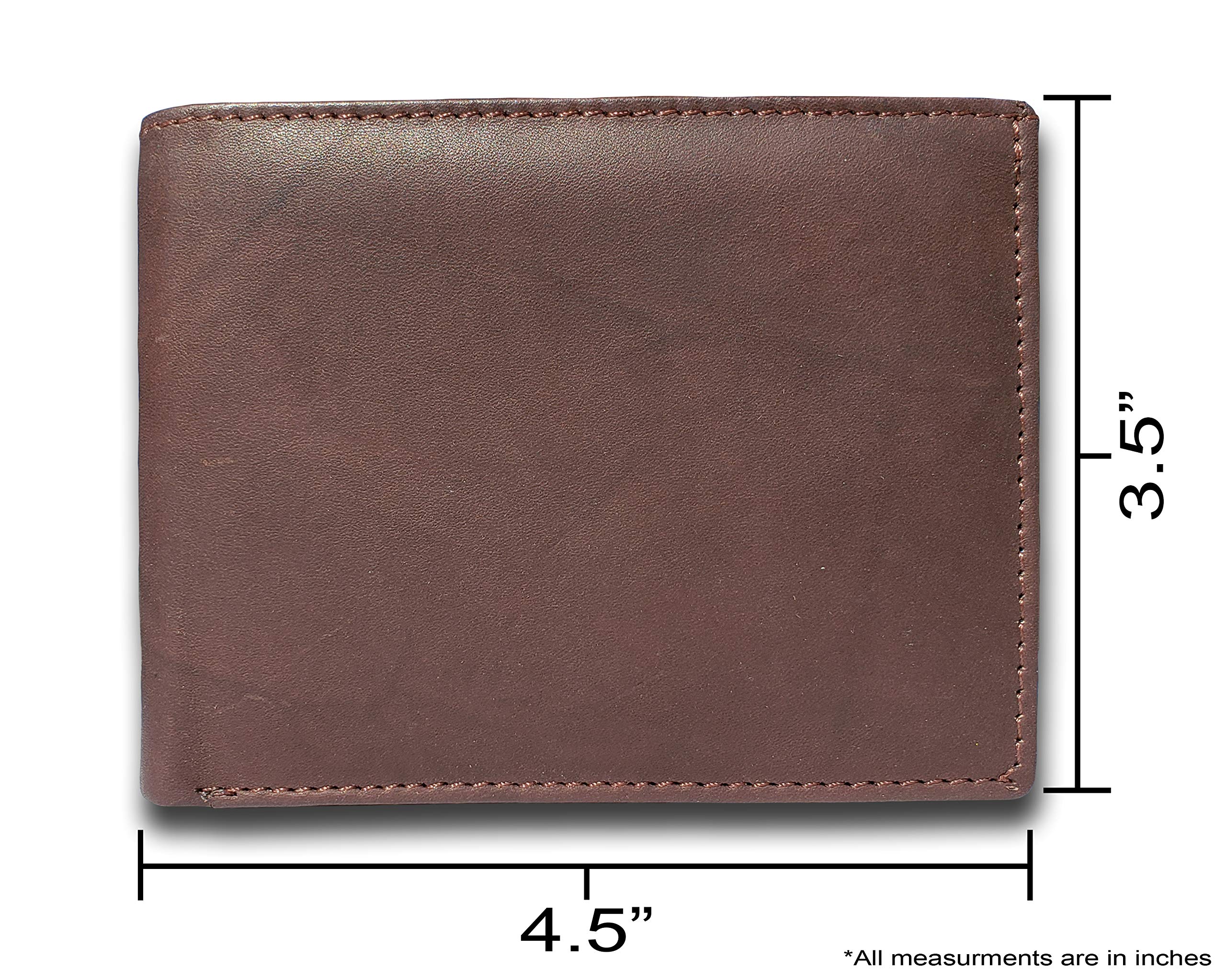 Christian Cross Laser Engraved RFID Blocking Leather Money Clip Wallet for Men - Minimalist Cowhide Front Pocket Wallet for Credit Cards & Cash - Perfect for Church, Travel and Everyday Carry