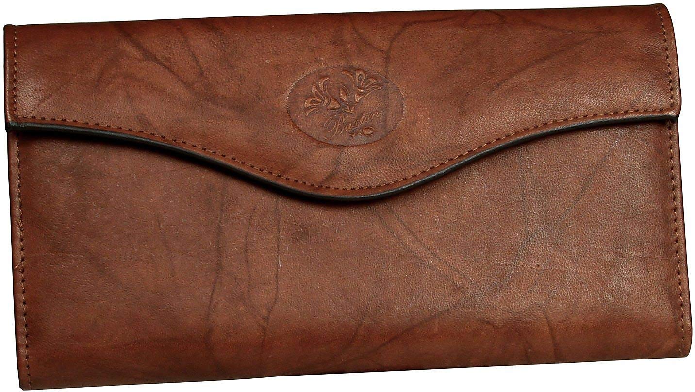 Buxton Heiress Organizer Clutch Wallet for Women - Slim RFID Blocking Leather Wristlet with Multiple Card Slots & Zipper Pocket - Perfect for Travel, Shopping, and Everyday Use