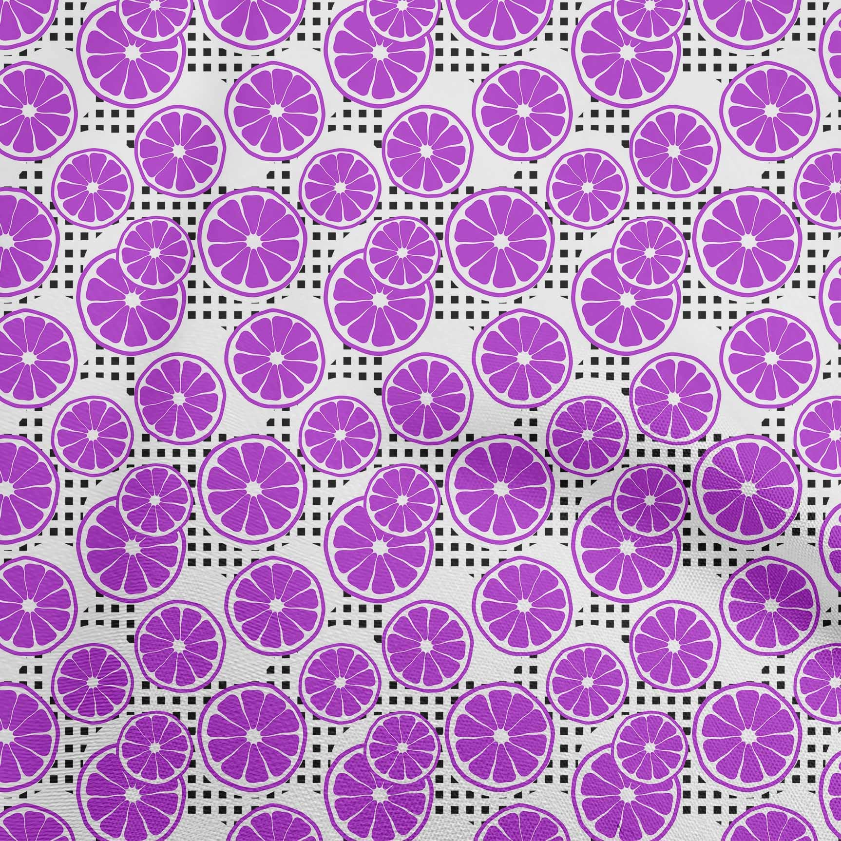 oneOone Georgette Viscose Purple Pineapple Print Fabric - 42 Inch Wide DIY Sewing Material for Dresses, Scarves & Home Decor | Premium Quality by The Yard