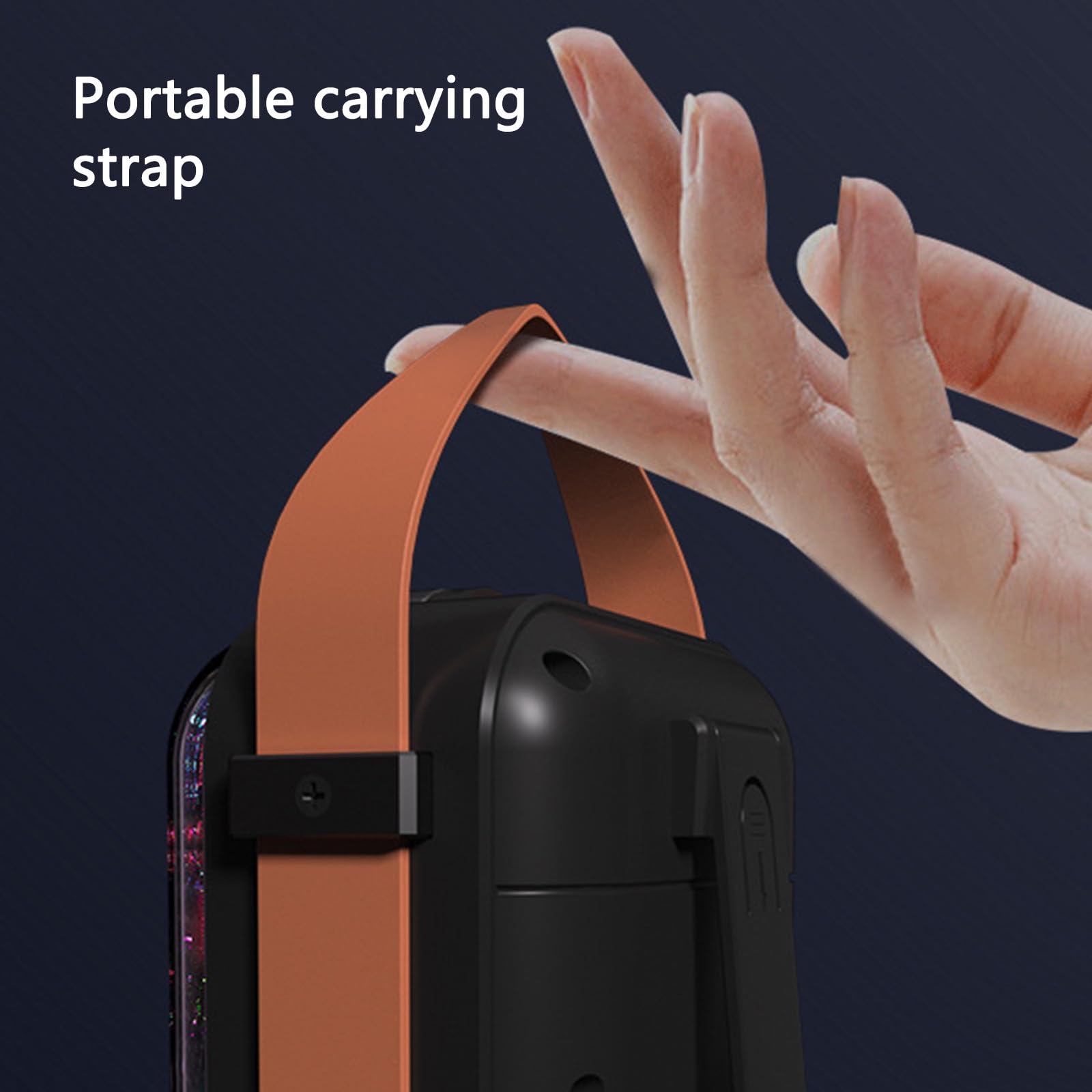 Cyberpunk Wireless Bluetooth Speaker - Portable Stereo with Deep Bass, Handheld Design for Indoor & Outdoor Use | Perfect for Parties, Travel, and Home Entertainment (Black)