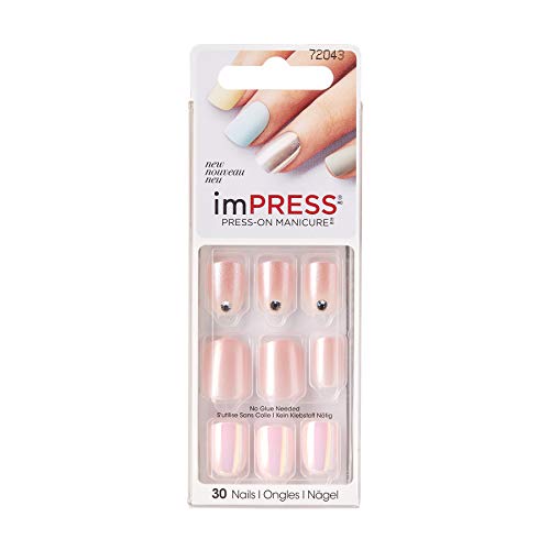 imPRESS Press-On Manicure Fake Nails - BIPA170GT - Easy to Apply, Reusable False Nails for Women - Perfect for Parties, Weddings, and Everyday Glam