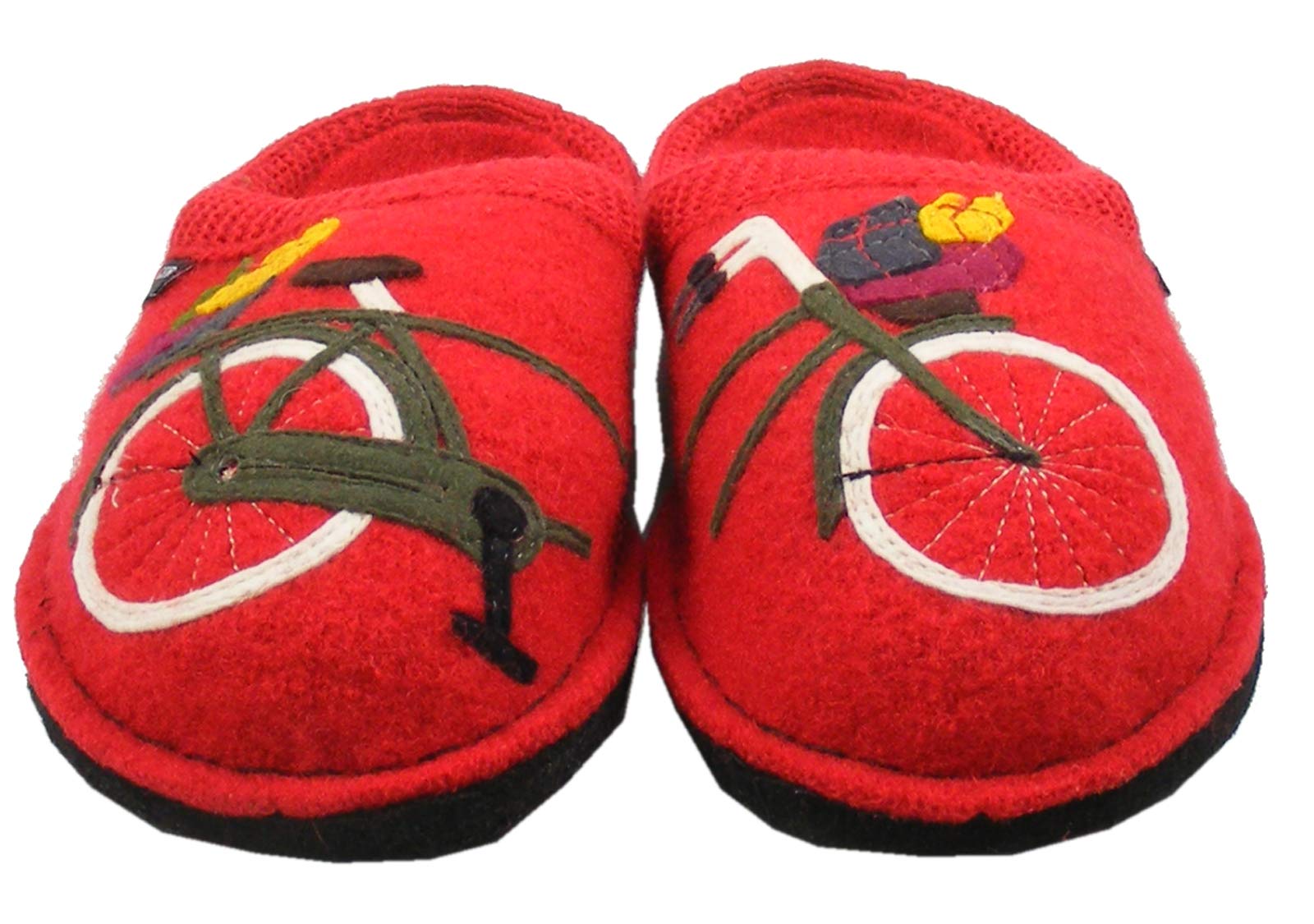 HAFLINGER Women's Open Back Slippers - Soft Wool Comfort House Shoes for Relaxing at Home, Cozy Indoor & Outdoor Wear