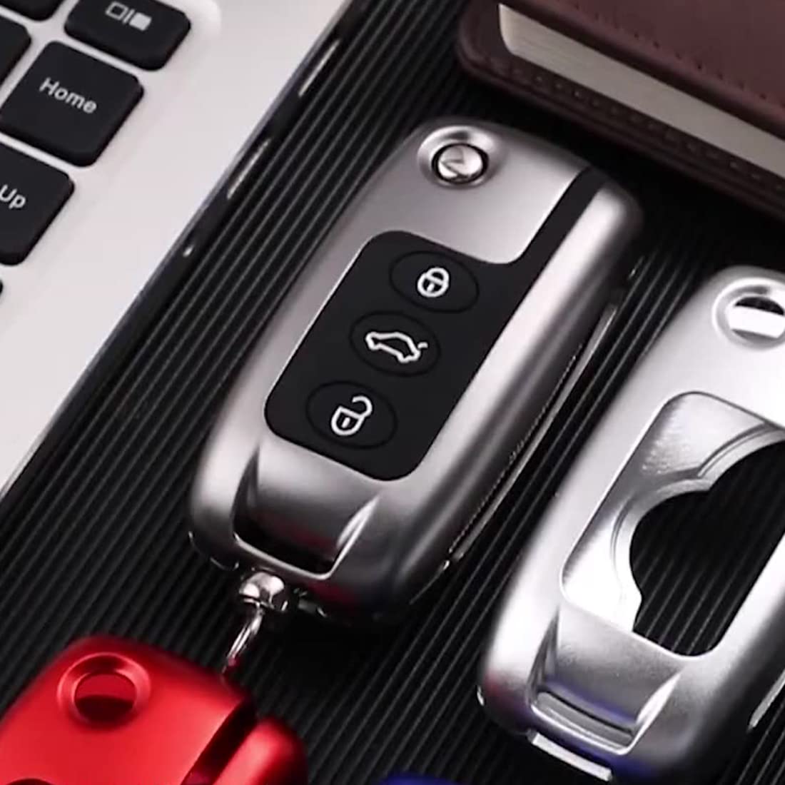 Premium Aluminum Alloy Car Key Fob Case Cover for Bentley Continental GT/GTC/Mulsanne - Durable Keychain Protector with Luxury Design (Perfect for Bentley Owners, Car Enthusiasts & Gift Giving)