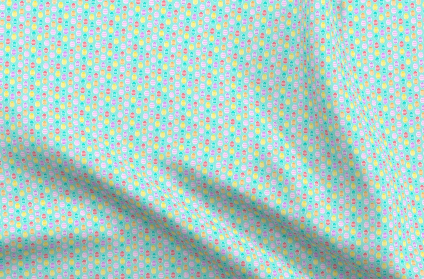 Easter Eggs Blue Teal Aqua Printed Velvet Upholstery Fabric by The Yard - Home Decor, Apparel & DIY Projects | Perfect for Easter Crafts, Furniture Upholstery, and Fashion Design