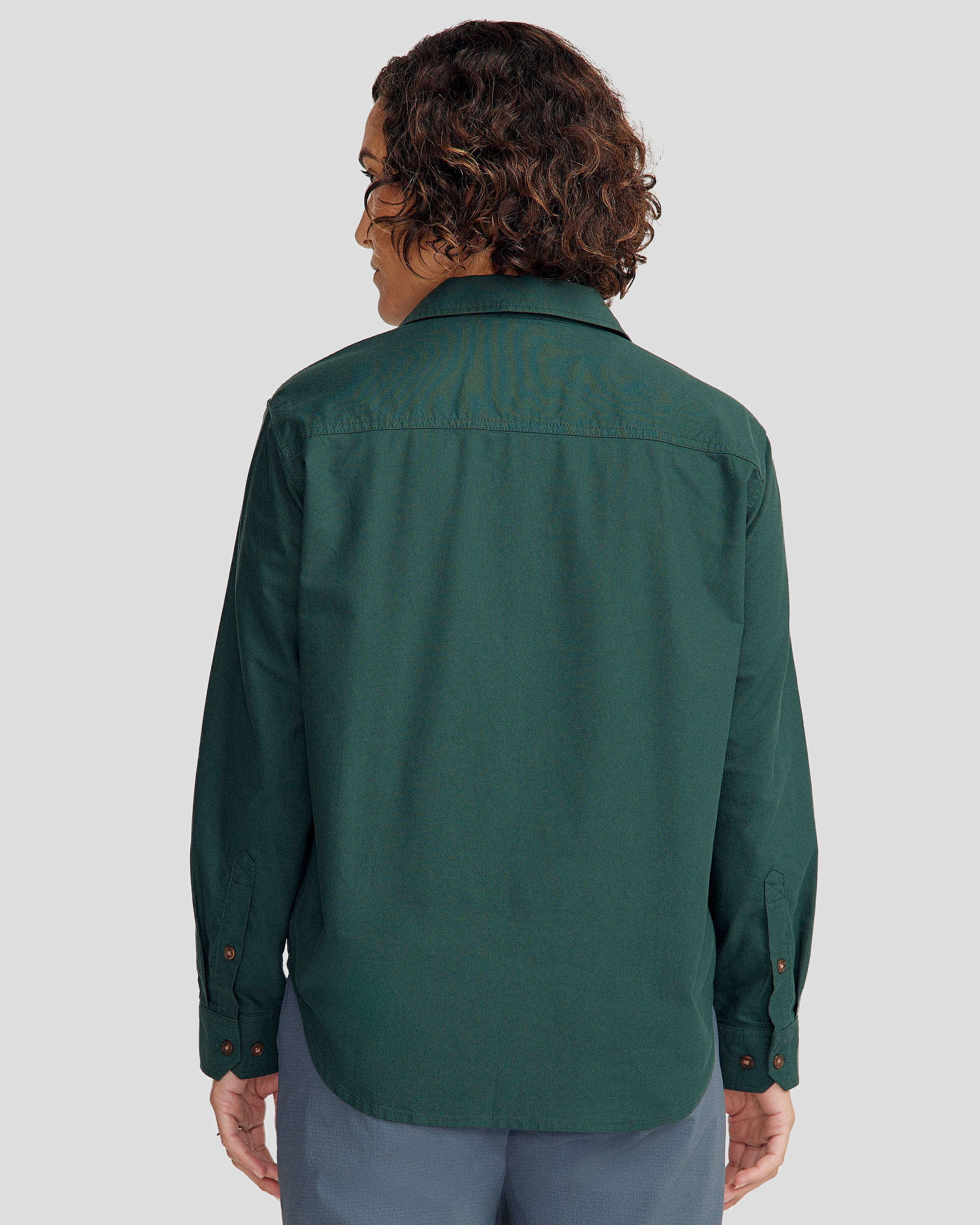 Vander HT Women's Long Sleeve Casual Shirt - Deep Forest Green - Soft Cotton Blouse for Work, Office & Everyday Wear