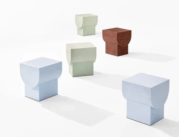 Modern Zattere Stool by Cimento® - Durable Concrete Bar Stool for Kitchen, Patio & Outdoor Dining - Industrial Style Home Decor