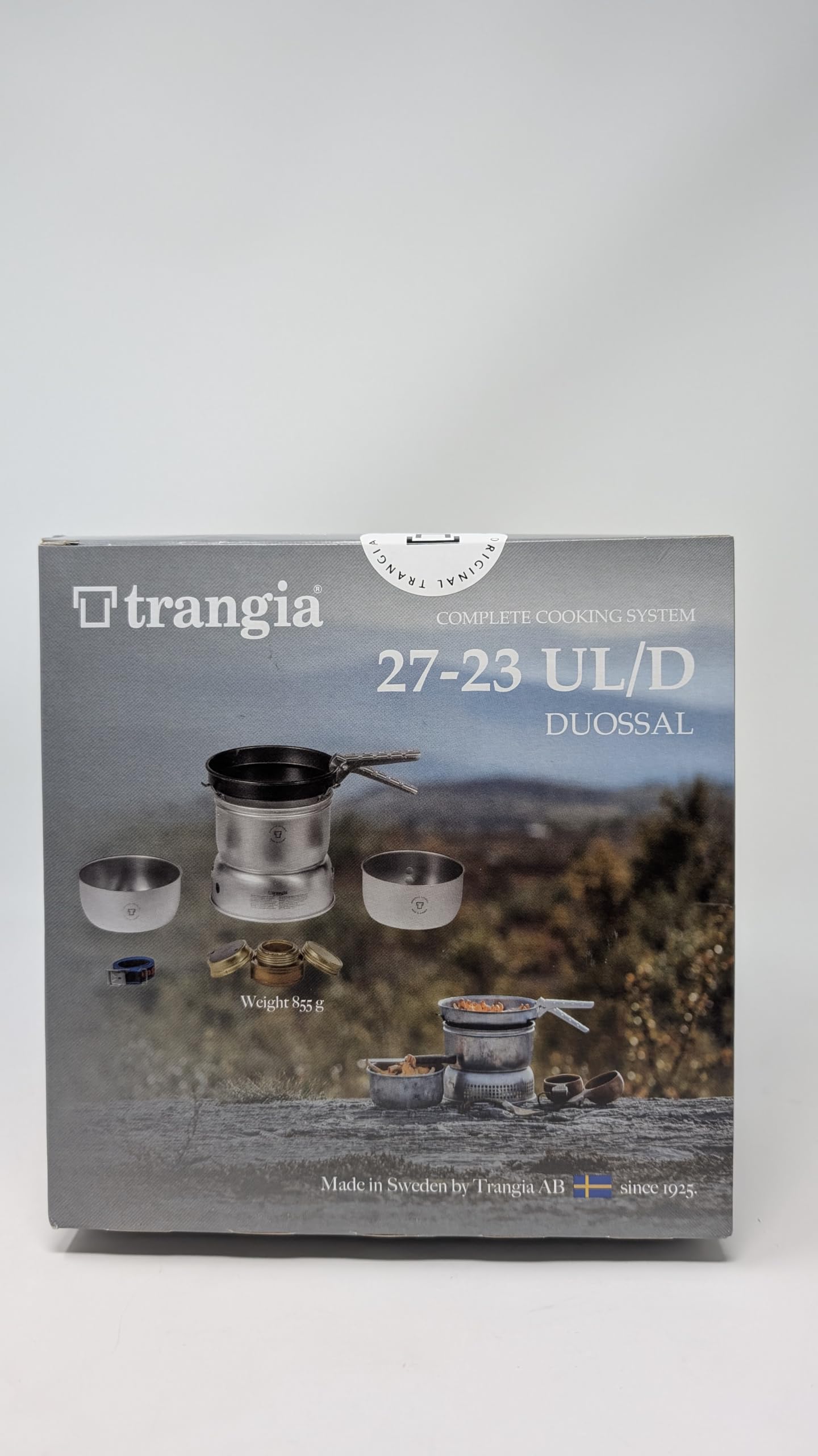 TRANGIA 27-23 Duossal 2.0 Camping Stove Kit with Stainless Steel Lined Pans - Lightweight Outdoor Cooking Set for Backpacking, Hiking & Camping Trips