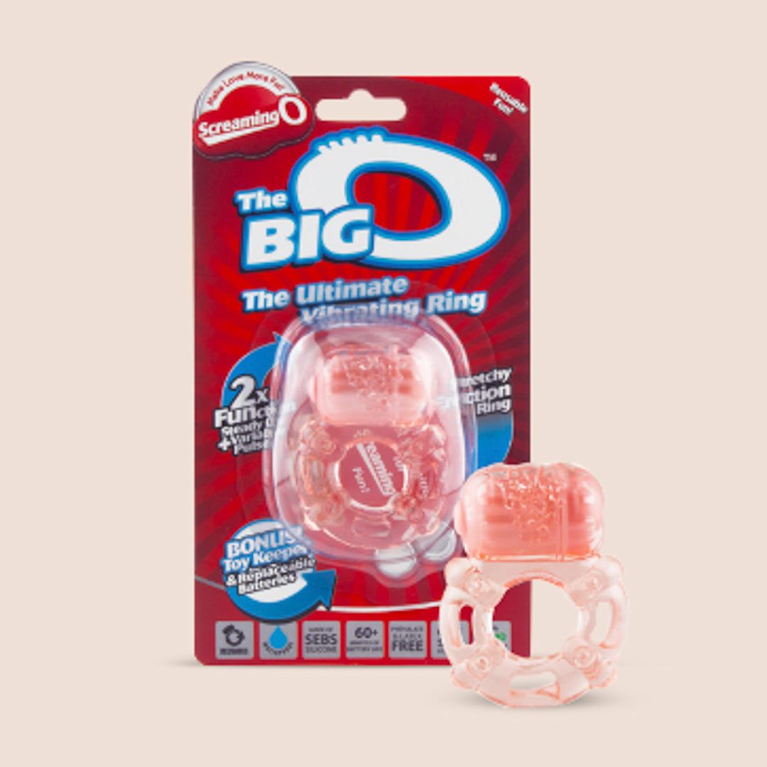 Screaming O Big O Vibrating Cock Ring for Men - Powerful Pleasure Enhancer for Couples & Solo Play - Waterproof & Rechargeable Adult Toy for Enhanced Intimacy & Sensation