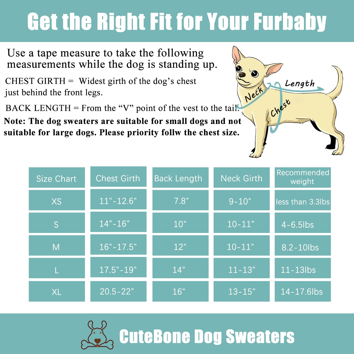 CuteBone Houndstooth Turtleneck Dog Sweater - Warm Winter Pullover for Small Dogs & Cats (Medium Size) | Cozy Pet Clothes for Indoor & Outdoor Activities
