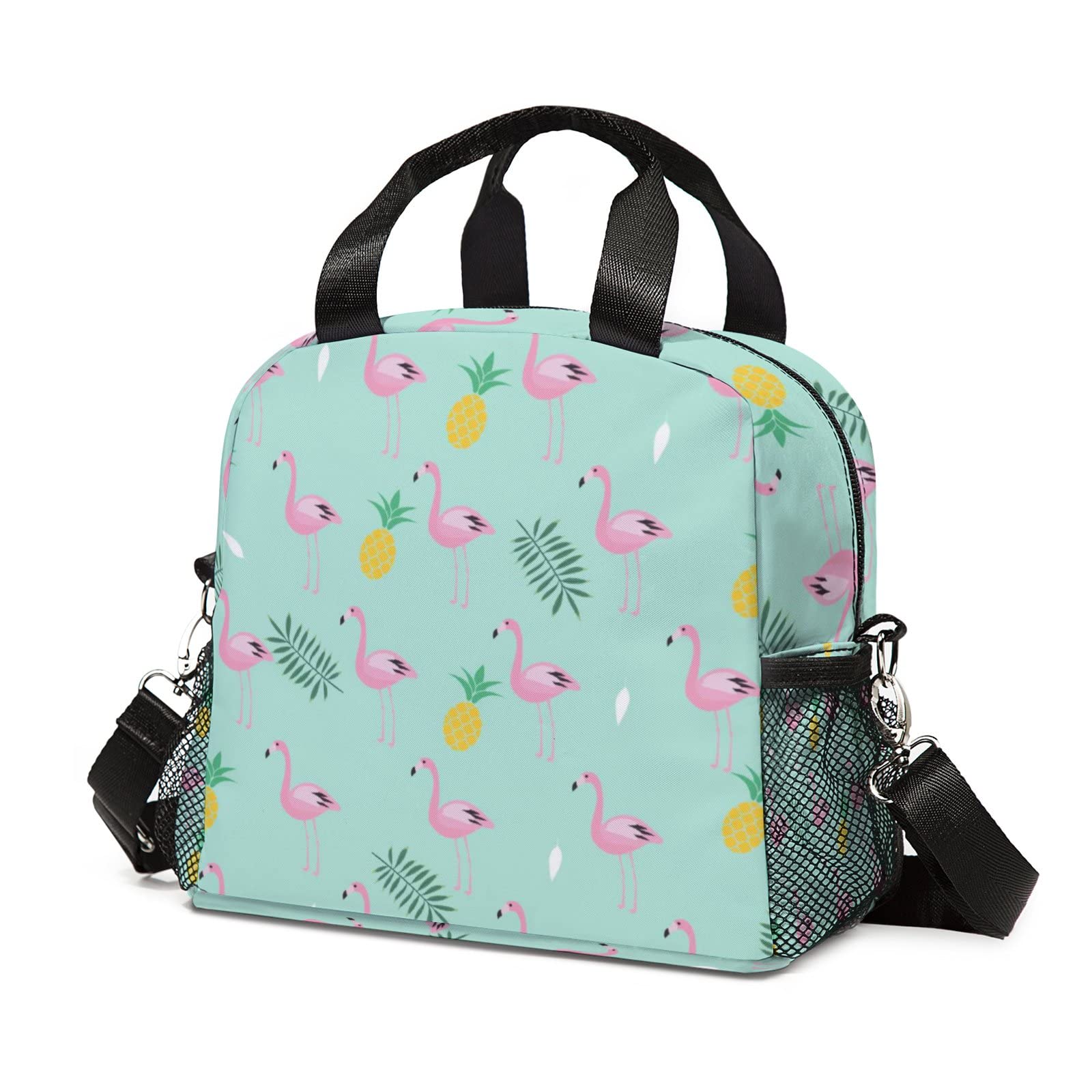 Insulated Flamingo Lunch Bag for Women - Freezable Cooler Tote with Thermal & Waterproof Design - Perfect for Work, Office, School & Picnics
