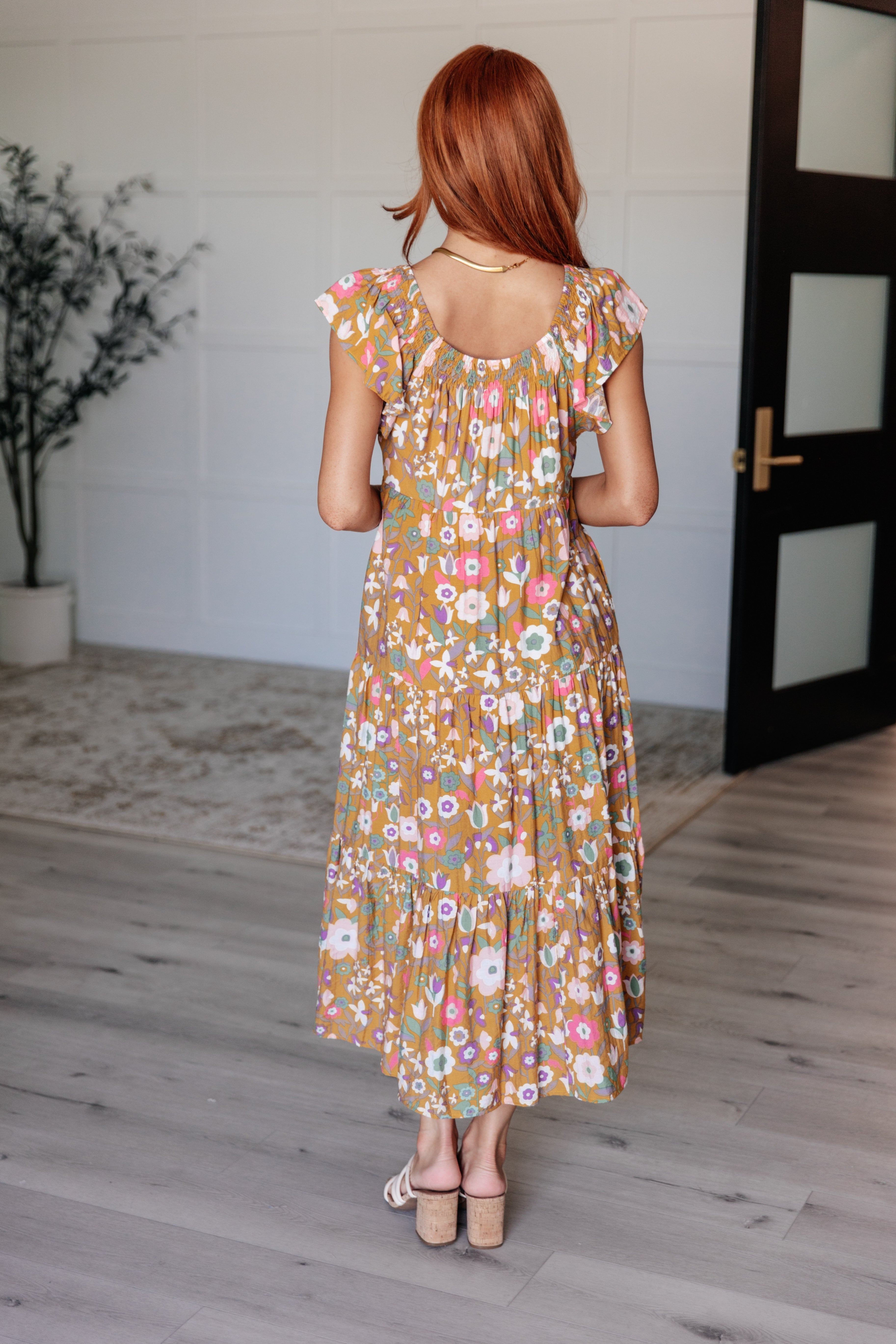 Flutter Sleeve Dress for Women - Elegant Flowy Summer Dress with Feminine Ruffle Sleeves | Perfect for Beach Vacations, Date Nights & Outdoor Weddings