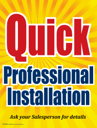Quick Professional Plastic Window Sign - Easy Installation for Retail Stores & Businesses | Perfect for Promotions, Sales & Branding