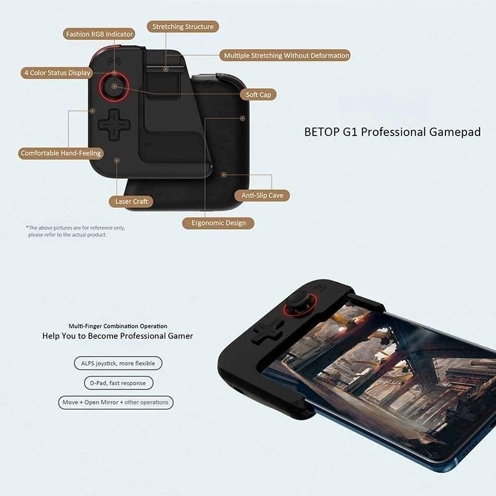 LEONYS Wireless Controller for Gaming - Bluetooth Gamepad with Telescopic Phone Holder, Compatible with Android & iOS Devices - Perfect for Mobile Gaming, Cloud Gaming & Console Play
