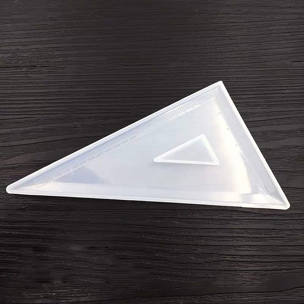 4 Shapes Silicone Resin Ruler Molds - Straight, Square, Triangular Rulers & Protractor for DIY Craft Projects - Perfect for Baking, Soap Making, Candle Making, and Resin Art
