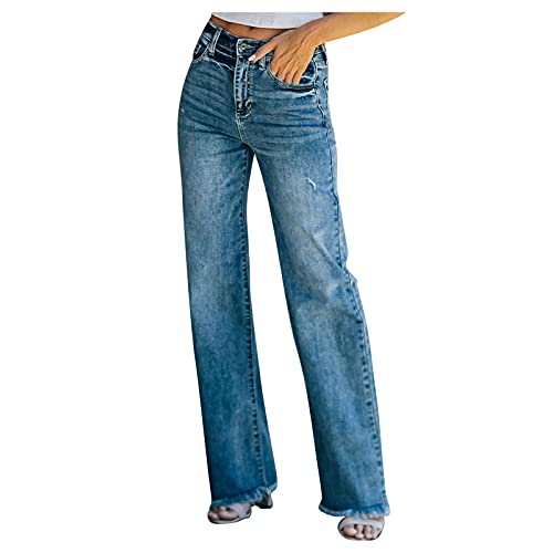 Stylish Women's High-Slit Washed Jeans with Gradient Color & Matching Leather Belt | Trendy Solid Denim Pants for Casual Outfits, Night Out, and Office Wear