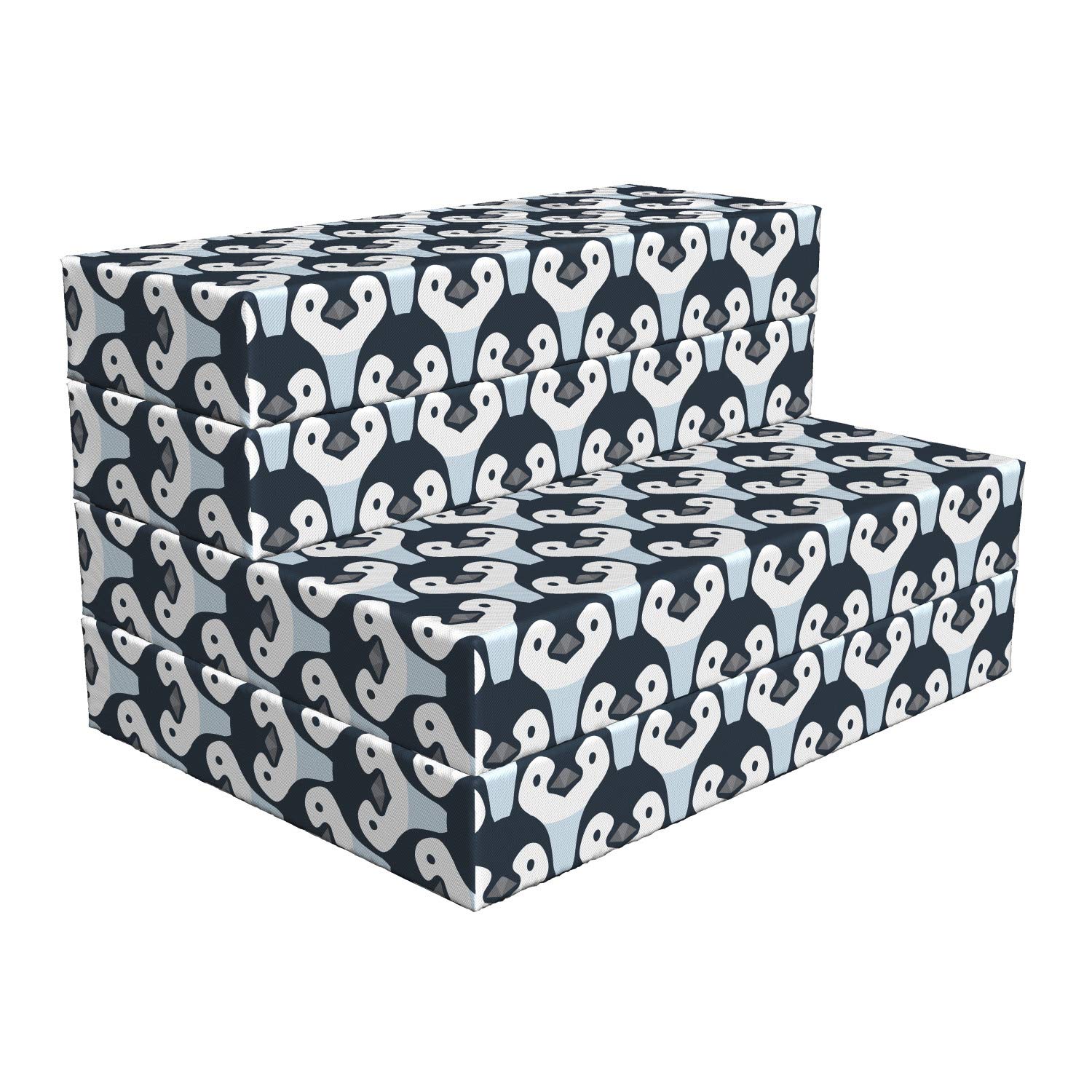 Ambesonne Penguin Foldable Mattress - Birds Face Pattern, 74.8