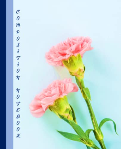 Beautiful Floral Composition Notebook - Wide Ruled Lined Paper Journal for Women & Girls | School, College, Home & Office Writing Notes | Perfect for Classwork, Journaling & Gift Giving