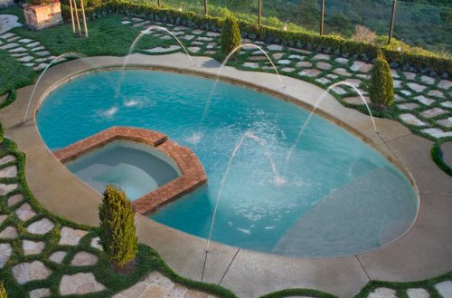 4 Pack ARC Waterfall Fountain Deck Jet - High-Performance Swimming Pool & Spa Water Sprayer for Stunning Waterfall Stream Feature - Perfect for Backyard, Garden, and Patio Decor