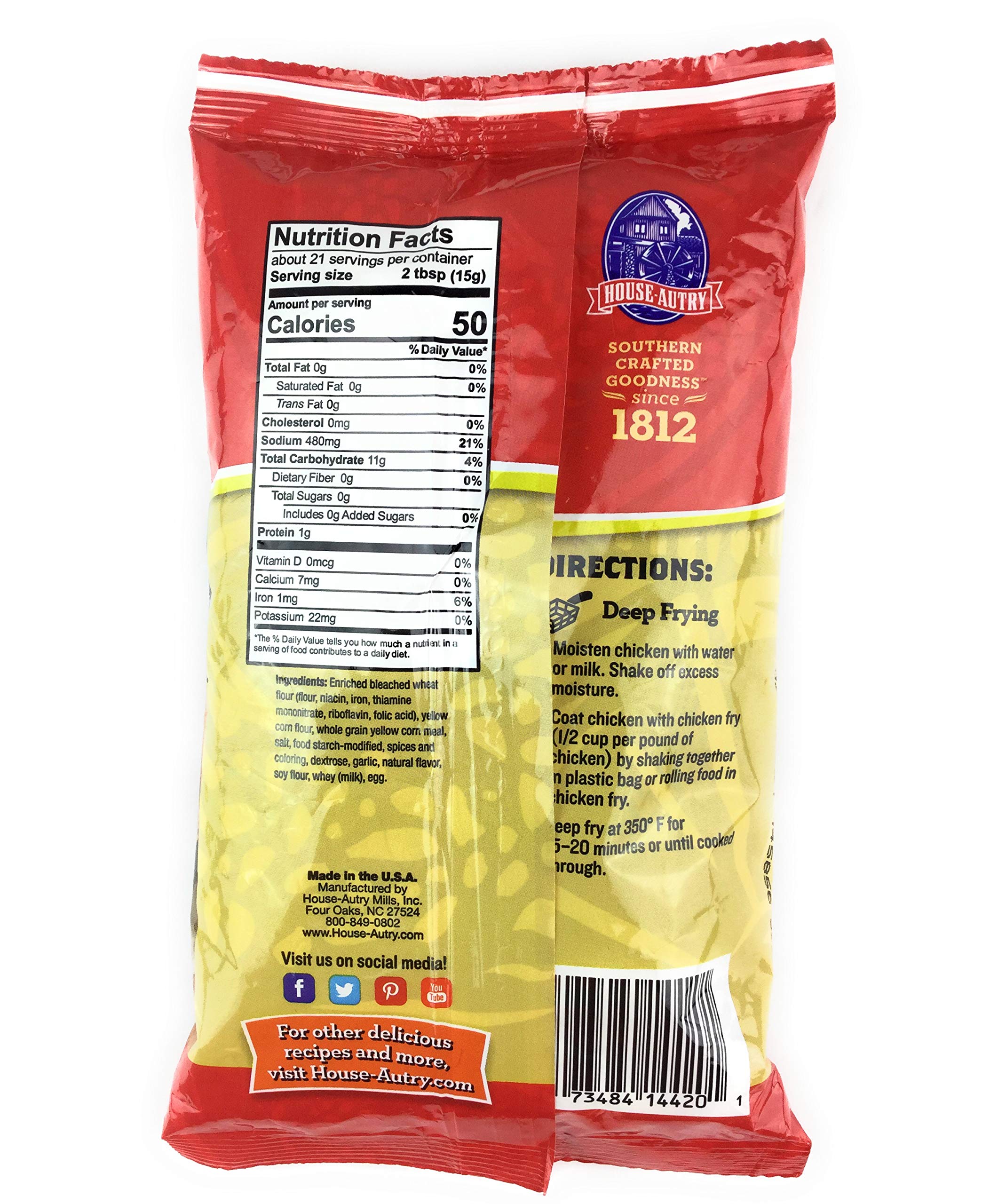 House Autry Crunchy Chicken Fry Seasoning Breader Mix - 2 Pack (11oz Each) | Perfect for Fried Chicken, Fish & Seafood | Southern Style Coating for Crispy Homemade Meals