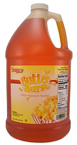 Snappy Butter Burst Popcorn Oil - 1 Gallon Bulk Size for Movie Theater Style Popcorn at Home, Concession Stands & Snack Bars