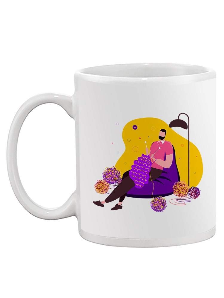 Smartprints Knitting Time Mug - Funny Coffee Cup for Knitters & Craft Lovers - Perfect Gift for Yarn Enthusiasts - Great for Tea, Coffee & Hot Drinks at Home or Office